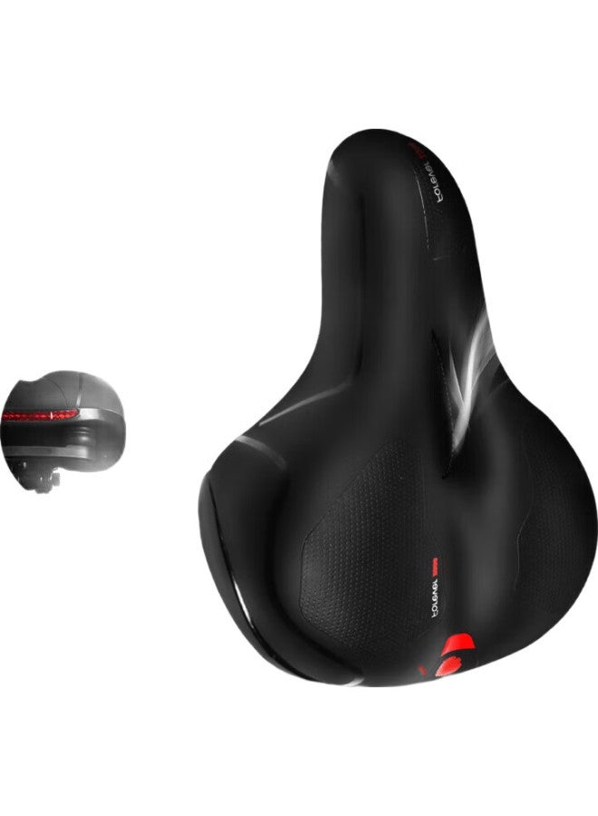 Forever Bicycle Mountain Bike Soft Seat, Universal Comfortable Silicone Saddle, Enlarged And Thickened Fat Seat, Black And Blue - Image 2