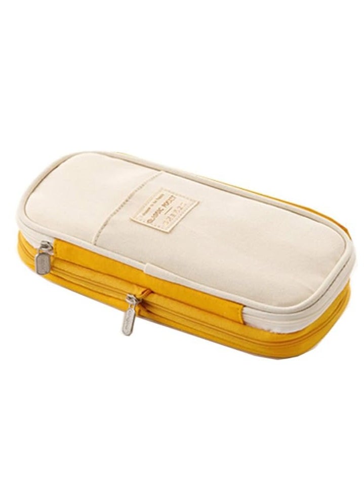 Generic Colorful Large Storage Pencil Box Pen Bag with Zipper Large Capacity Storage Bag, Suitable for Office Travel Storage Box  - Image 1