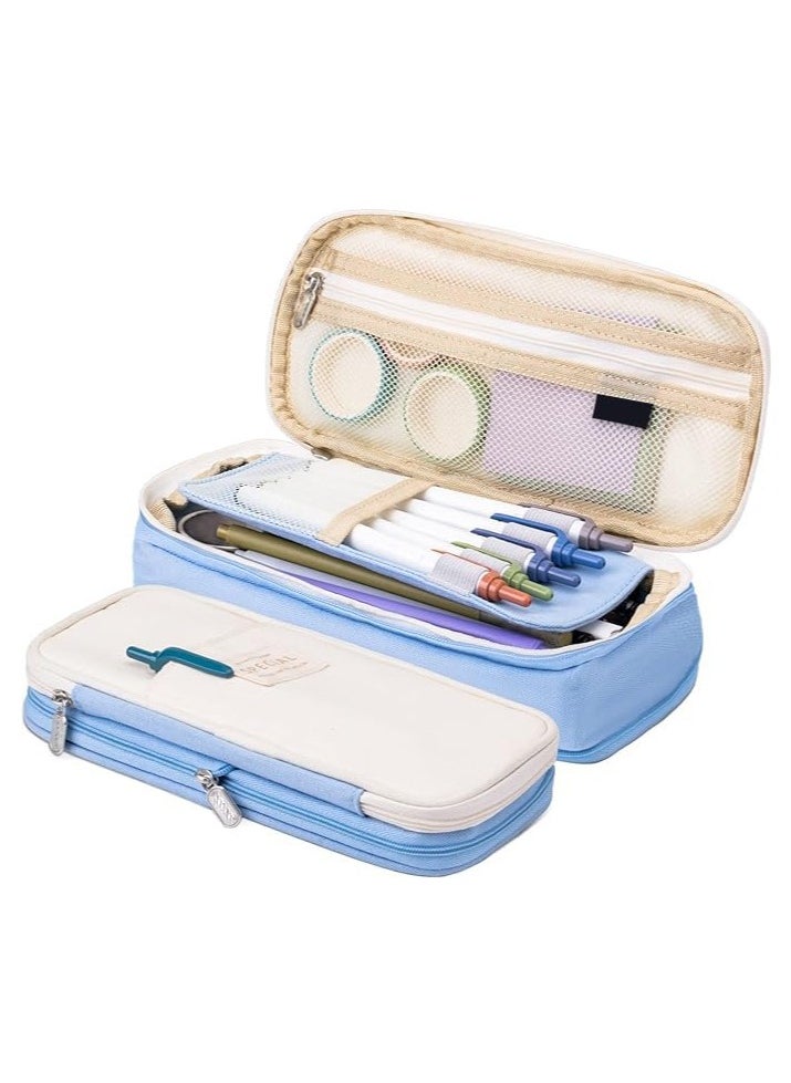 Generic Colorful Large Storage Pencil Box Pen Bag with Zipper Large Capacity Storage Bag, Suitable for Office Travel Storage Box  - Image 4