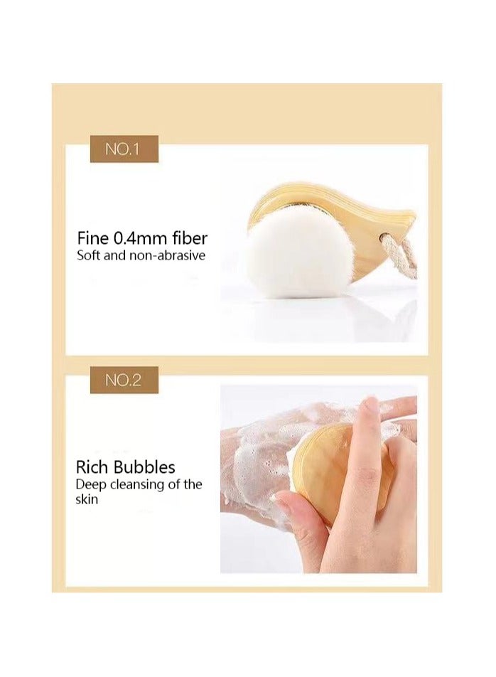 فرشاة وجه يدوية، فرشاة وجه فائقة النعومة لتنظيف المسام بلطف - Image 4