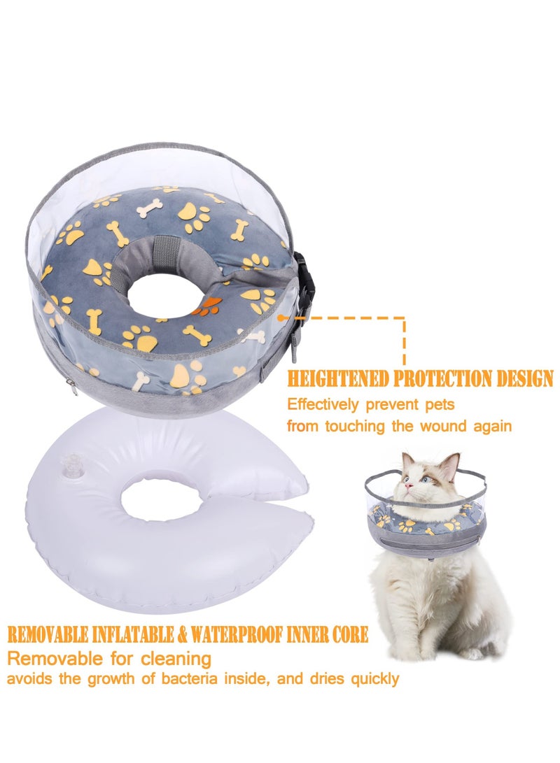 Excefore Inflatable Dog Collar, Cute Cat Inflatable Collar After Surgery, with Enhanced Anti-Licking, for Unrestricted in Daily Life, Comfortable Dog Recovery Collar (M) - Image 3