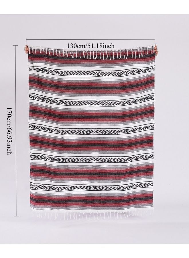 Luxury Outdoor Blanket Thick Knitted All Season Soft Warm Machine Washable MC Rose Blue - Image 5