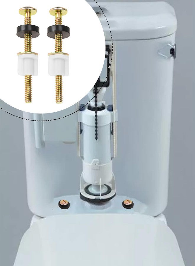 Sliverdew 2 Inch Toilet Tank to Bowl Bolt & Gasket Hardware Kit for 2-Piece Toilet Seal American Standard Toilet Parts Toilet Repair Kit Inside Toilet Tank Replacement Kit - Image 2