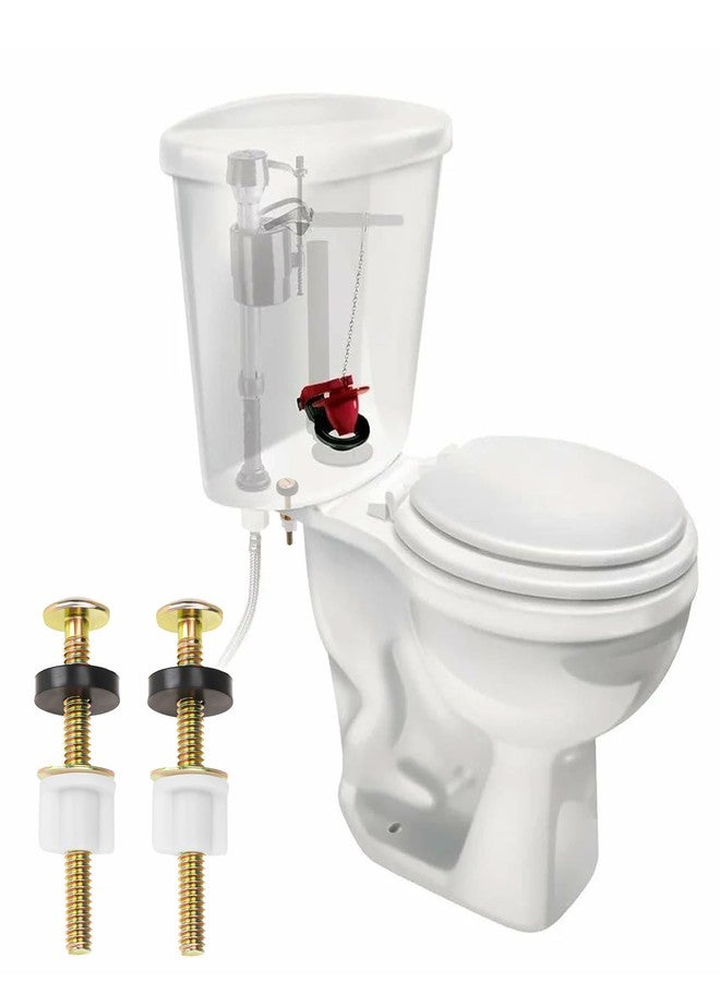 Sliverdew 2 Inch Toilet Tank to Bowl Bolt & Gasket Hardware Kit for 2-Piece Toilet Seal American Standard Toilet Parts Toilet Repair Kit Inside Toilet Tank Replacement Kit - Image 5