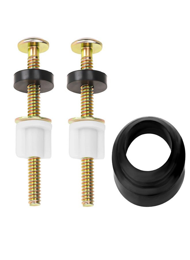 Sliverdew 2 Inch Toilet Tank to Bowl Bolt & Gasket Hardware Kit for 2-Piece Toilet Seal American Standard Toilet Parts Toilet Repair Kit Inside Toilet Tank Replacement Kit - Image 1