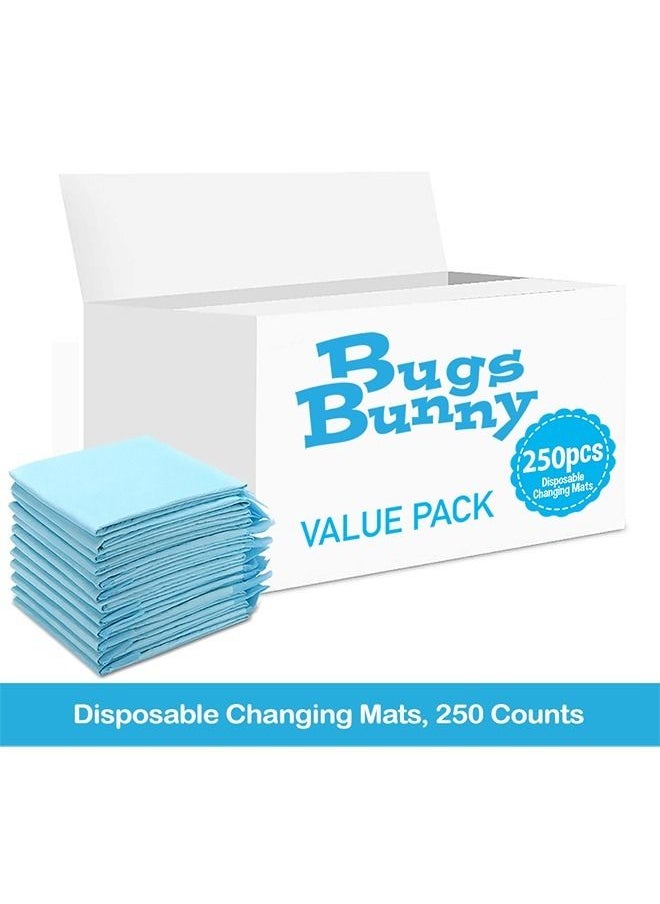 Bugs Bunny Disposable Changing Mats, 250 Counts, Soft Waterproof Mat, Portable Leak Proof Changing Mat, New Mom Leak-Proof Under pad, Mattress Table Protector Pad  - Image 2
