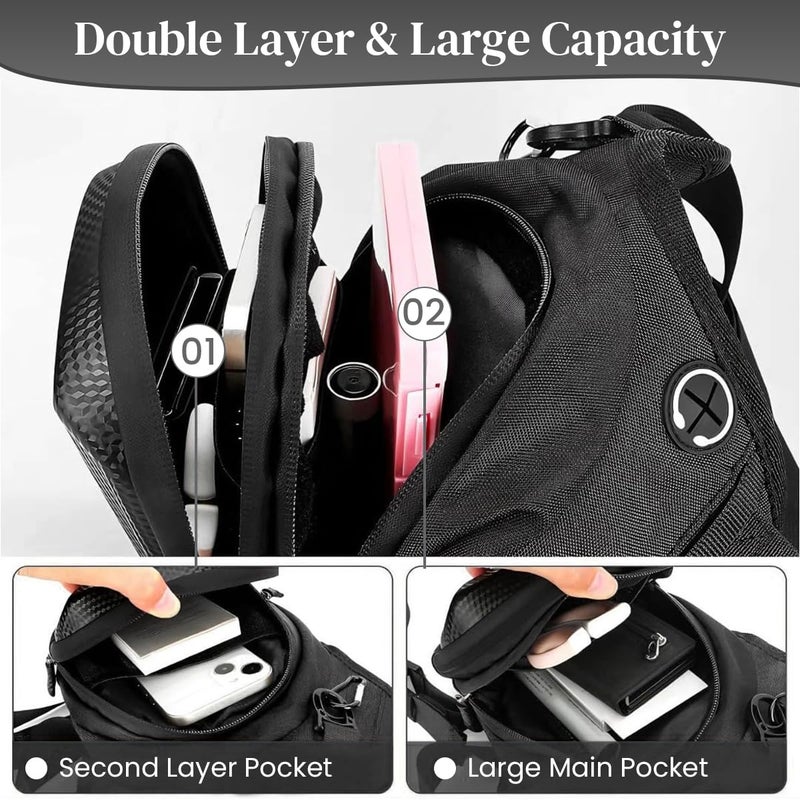 STHIRA® Motorcycle Waist Drop Leg Bag -Waterproof Hard Shell Storage Bag Double Layer Zippered Waist - Image 3
