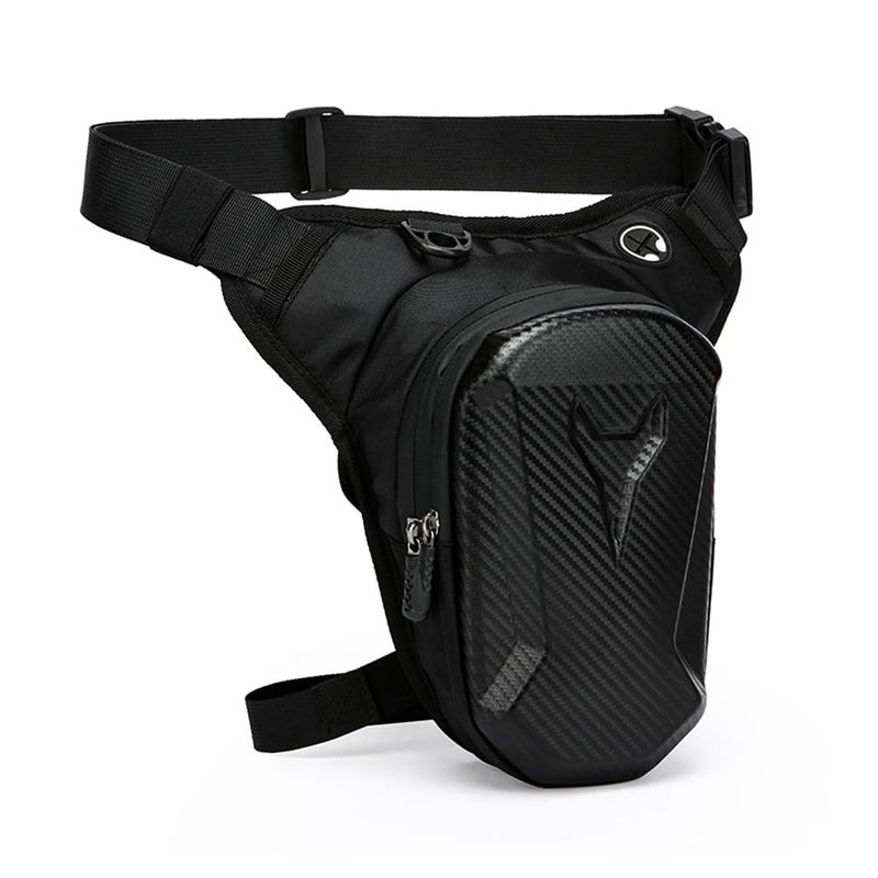STHIRA® Motorcycle Waist Drop Leg Bag -Waterproof Hard Shell Storage Bag Double Layer Zippered Waist - Image 1