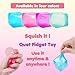 JIACAI 4pack Stress Cube Squishy Stress Balls for Kids Ice Cubes Squishy for Adults Fidget Toy for Your Best Mellow and Chill Square Shape with Filling in Pink Purple Blue Green for All Age4pcs - Image 4