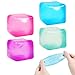 JIACAI 4pack Stress Cube Squishy Stress Balls for Kids Ice Cubes Squishy for Adults Fidget Toy for Your Best Mellow and Chill Square Shape with Filling in Pink Purple Blue Green for All Age4pcs - Image 2