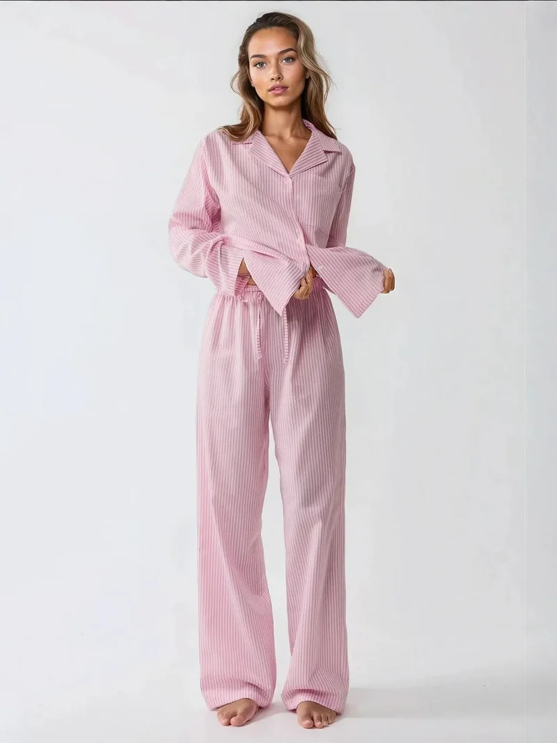 HICCUP  Striped Cotton Pajama Set for Women | Best Price UAE