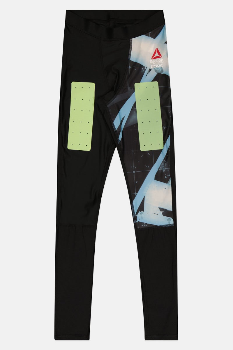 Reebok Men Sportswear Fit Brand Logo Tights, Black - Image 2