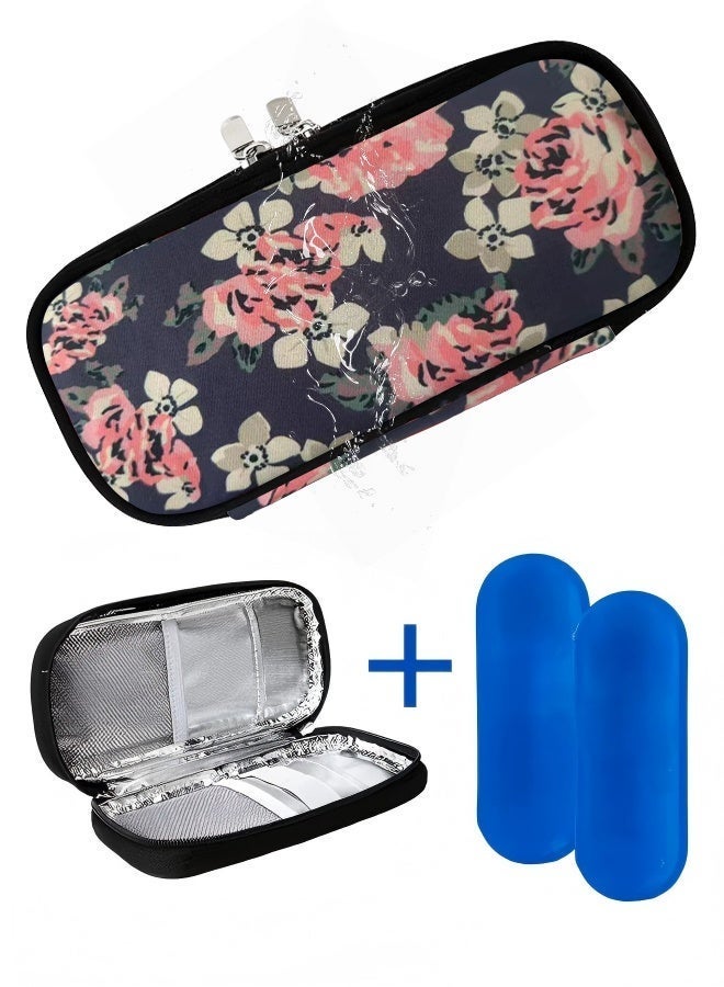 YSR VEF Insulin Cooler Travel Case - Portable Refrigerated Medicine Case for Insulin Pen, Medication and Diabetic Supplies with 2 TSA Approved Ice Pack - Image 1