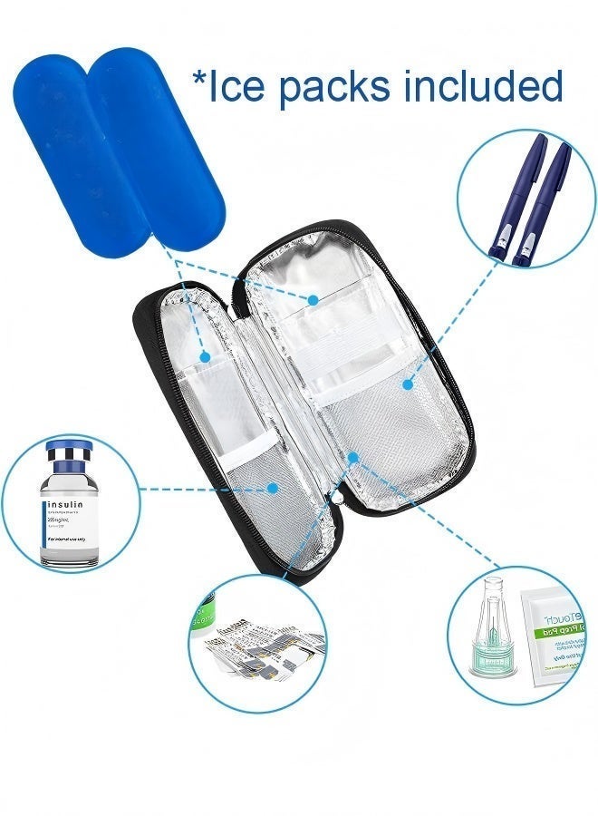 YSR VEF Insulin Cooler Travel Case - Portable Refrigerated Medicine Case for Insulin Pen, Medication and Diabetic Supplies with 2 TSA Approved Ice Pack - Image 3