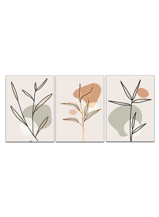Marktna Set Of 3 Framed Canvas Wall Arts Stretched Over Wooden Frame with an Abstract Design - Image 2