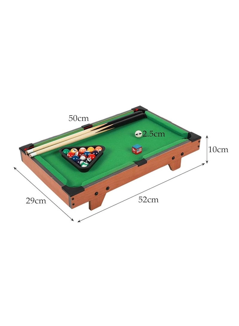 MUMS PLANET Kids billiards game - pool table with balls- cues and a triangular frame to teach children the basics of billiards in a fun and safe way-kids games- board games- group games  - Image 2
