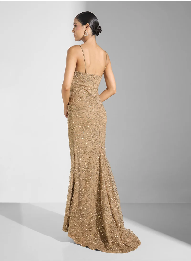 نمشي x Strappy Shimmer  Dress