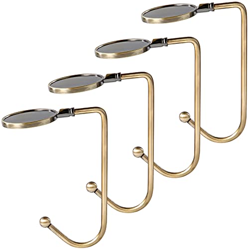 Sunshane 4 Pieces Christmas Stocking Holders Mantel Hooks Hanger Christmas Safety Hang Grip Stockings Clip for Christmas Party Decoration Bronze - Image 1