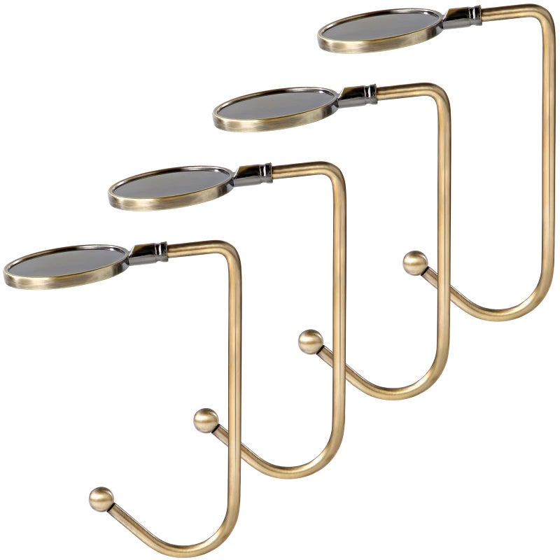 Sunshane 4 Pieces Christmas Stocking Holders Mantel Hooks Hanger Christmas Safety Hang Grip Stockings Clip for Christmas Party Decoration Bronze - Image 2