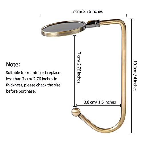 Sunshane 4 Pieces Christmas Stocking Holders Mantel Hooks Hanger Christmas Safety Hang Grip Stockings Clip for Christmas Party Decoration Bronze - Image 3