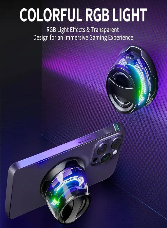 HENIRAG G200 Magnetic Bluetooth Speaker with RGB Lights Portable Mini Wireless Speaker 3D Surround Sound Waterproof Pocket Size Multifunctional 2 in 1 Phone Stand & Speaker for iPhone, Android (Design 4) - Image 3
