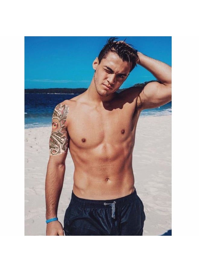 Ooopsiun 10 Sheets Large Temporary Tattoos For Men Adults, Punk Mechanical Waterproof Arm Fake Tattoos For Men - Image 3