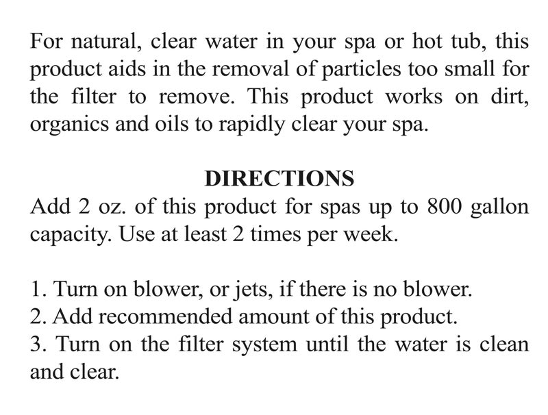 SpaChoice 1-Pint 6-Pack Premium Clear and Sparkle Hot Tub Clarifier, Spa Clarifier Hot Tub, Made in USA - Image 5