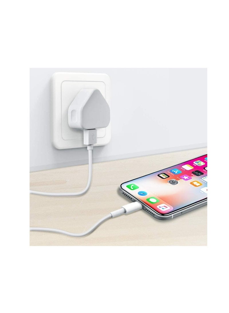 5V 1A USB Charger Cable and Plug Compatible for Apple iPhone 5S/6/6S/6 Plus/6S Plus/7/7 Plus/8/8 Plus/XS/X/XS Max/11/XR/iPod Touch 5G Power Cord - Image 2