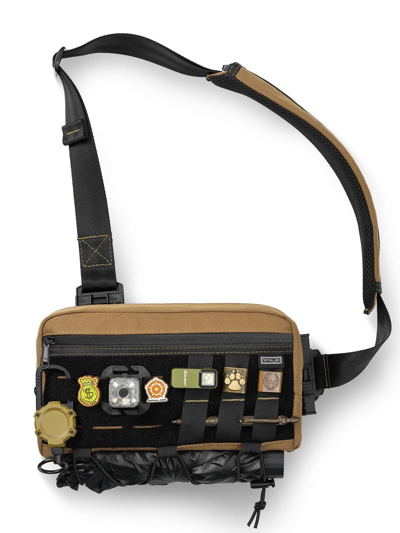 TACTICAL_GEEK L3C EDC Sling Bag, Crossbody Shoulder Bag, Multipurpose Daypack, Chest Backpack Casual Sling Bag for Men & Women (Coyote Tan) - Image 1