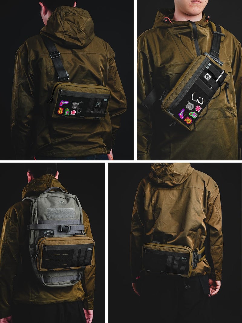 TACTICAL_GEEK L3C EDC Sling Bag, Crossbody Shoulder Bag, Multipurpose Daypack, Chest Backpack Casual Sling Bag for Men & Women (Coyote Tan) - Image 2