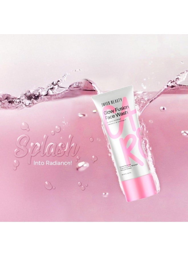Swiss Beauty Care Glow Fusion Face Wash | Deep Yet Gentle Cleanse | 2% Niacinamide & Marigold Extract | Exfoliating | 100gm - Image 4