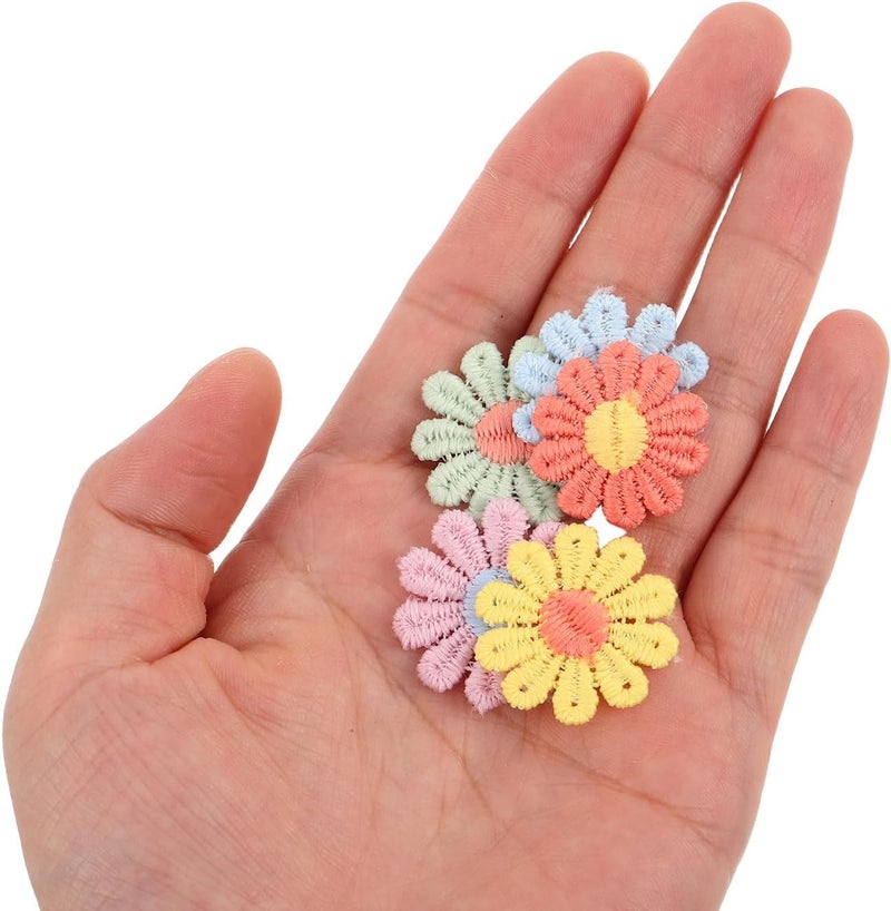 30pcs Small Daisy Embroidered Sew-on Patches Floral Fabric Applique for Clothes Jeans Jackets DIY Craft Sewing Accessories - Image 3