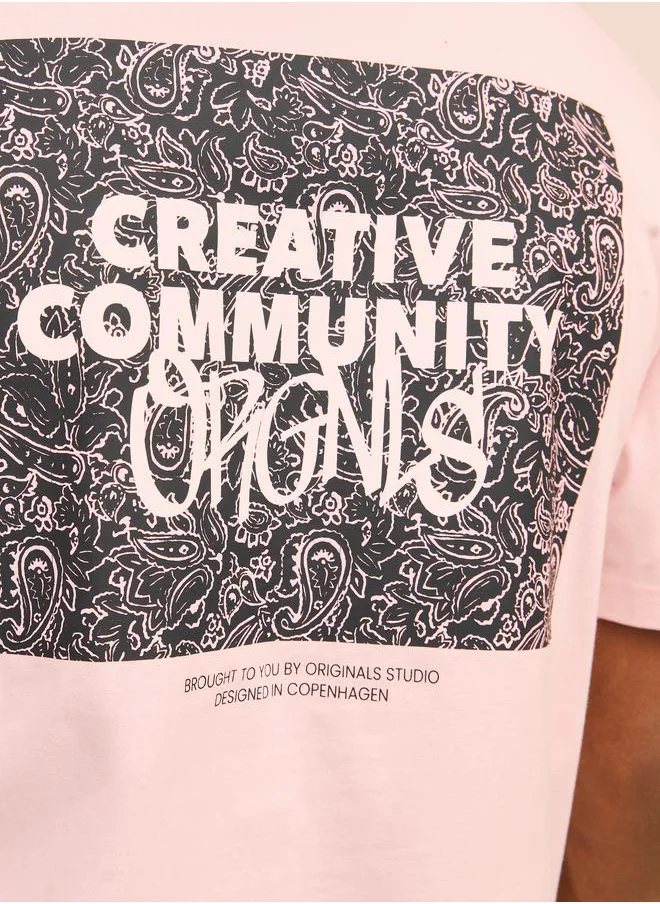 JACK & JONES Bushwick Backscript Crew Neck T-Shirt