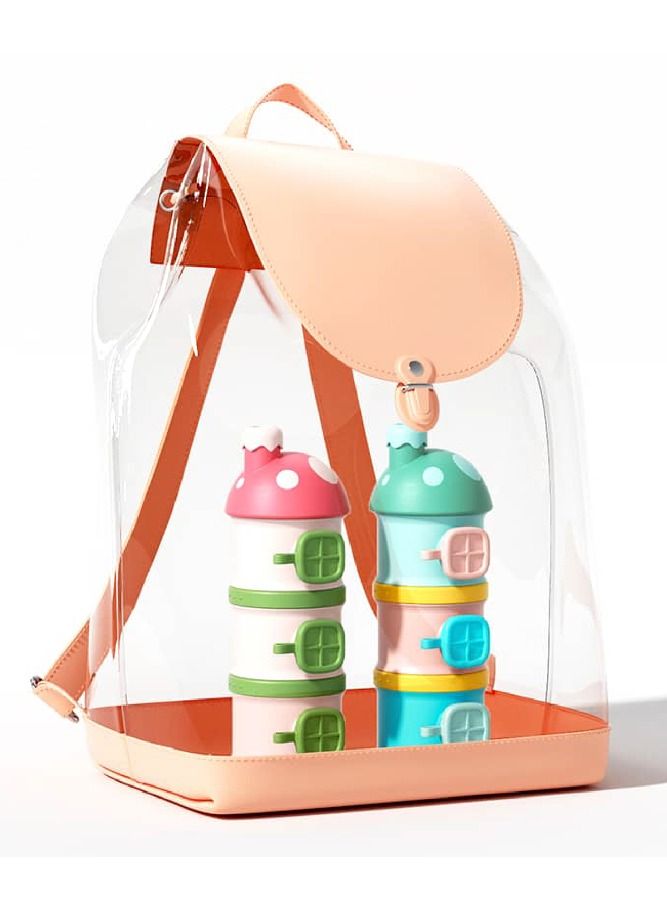 My Pumpkin Formula to Food Container Set, Non-spill 3 Compartments, No Powder Leakage, Smart Stackable Baby Feeding Travel Storage Container (Blue) - Image 4