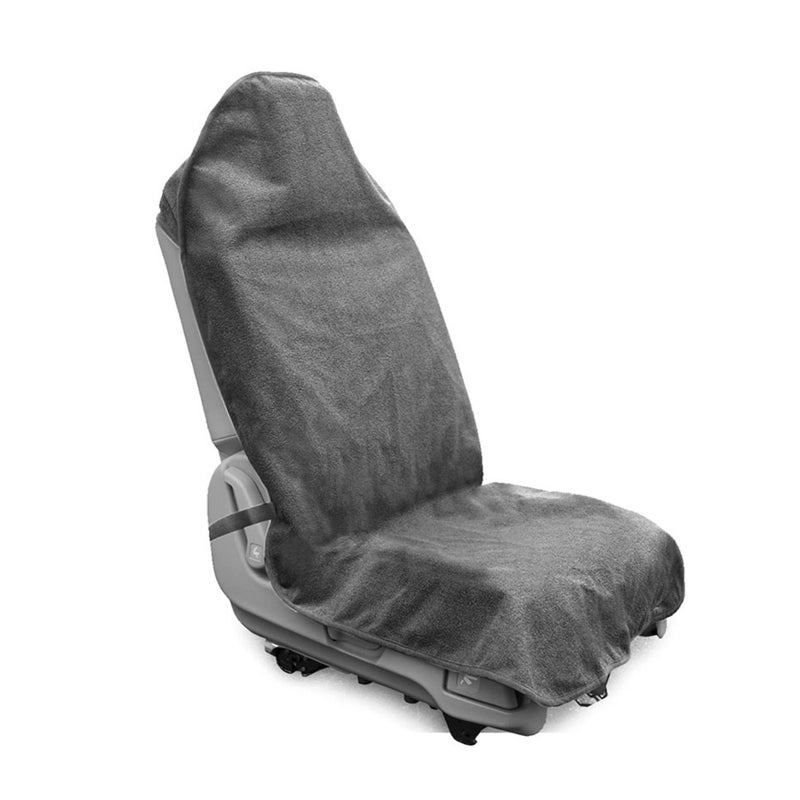 Waterproof Front Car Seat Cover: Grey, Anti Slip, Sweat Absorbent & Breathable - Durable Universal Car Seat Protection for Most Car Models - Image 1