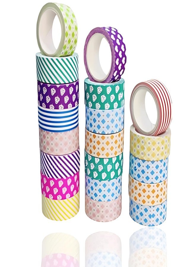 JMK CRAFTS Decorative Washi Tape Set | 20 Rolls Colorful Self-Adhesive Paper Tape for Scrapbooking, DIY Arts & Crafts, Journaling, Gift Wrapping & Creative Projects for Kids & Adults - Image 1