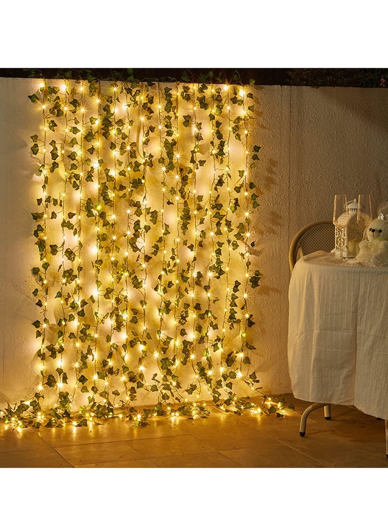 general Rattan String Lights Outdoor 100 Led 32.8 FT Realistic Plants String Lights LED Decorative Lights Garland Vines with Lights for Bedroom/Home/Festival/ Wedding /Party /Diwali Decoration (Solar Powered) - Image 1