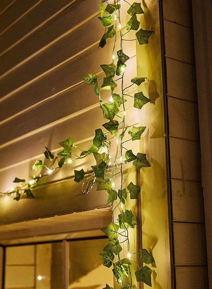 general Rattan String Lights Outdoor 100 Led 32.8 FT Realistic Plants String Lights LED Decorative Lights Garland Vines with Lights for Bedroom/Home/Festival/ Wedding /Party /Diwali Decoration (Solar Powered) - Image 3