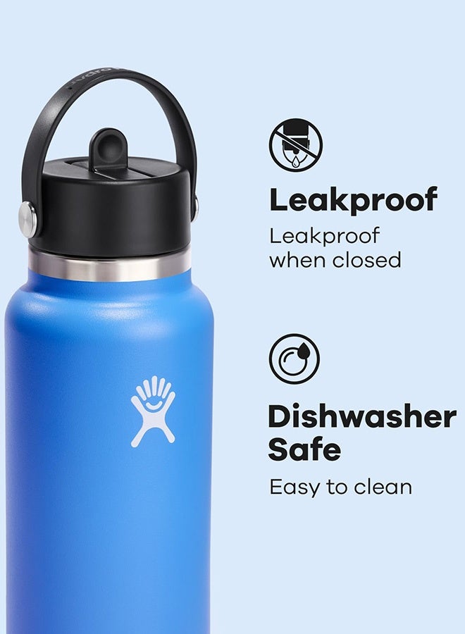 Hydro Flask 32 Oz Wide Flex Straw Cap Bottle - Insulated Stainless Steel - Wide Straw Lid, Non Spill, Leakproof, BPA-Free, Non-Toxic - Image 4