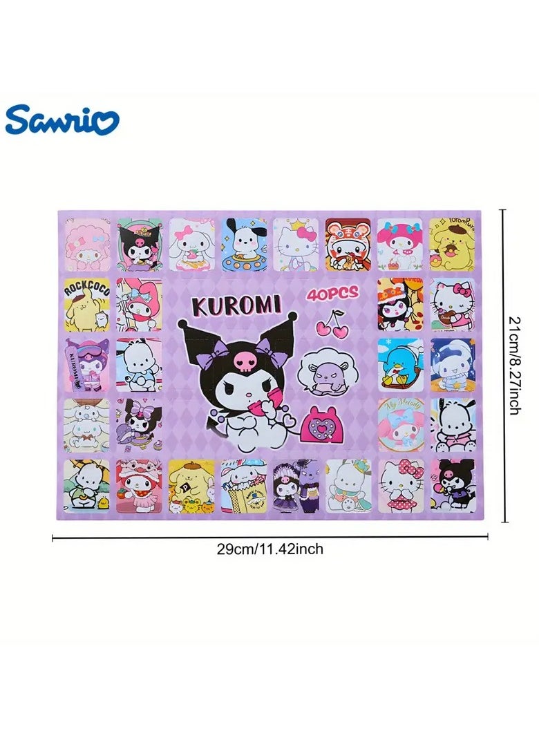 kuromi - Sanrio Hidden Keys Set of 40 New 3D Characters kuromi Hello Kitty Four Large Soft Rubber kuromi Keychains - Image 1