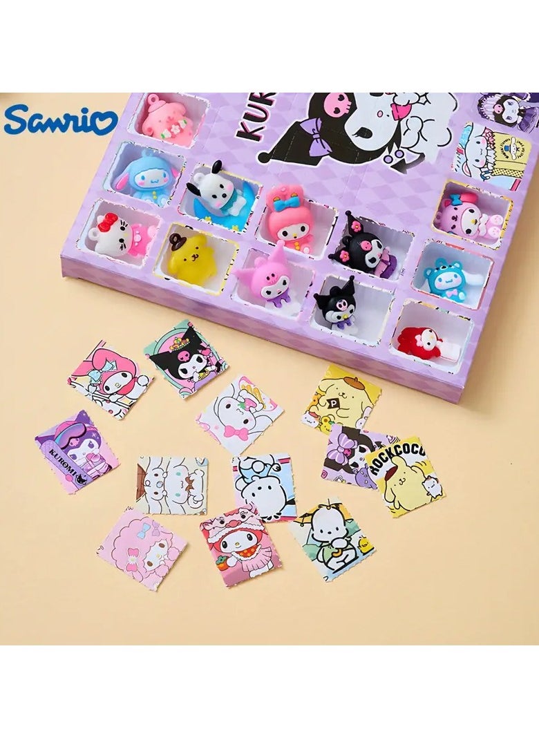 kuromi - Sanrio Hidden Keys Set of 40 New 3D Characters kuromi Hello Kitty Four Large Soft Rubber kuromi Keychains - Image 1