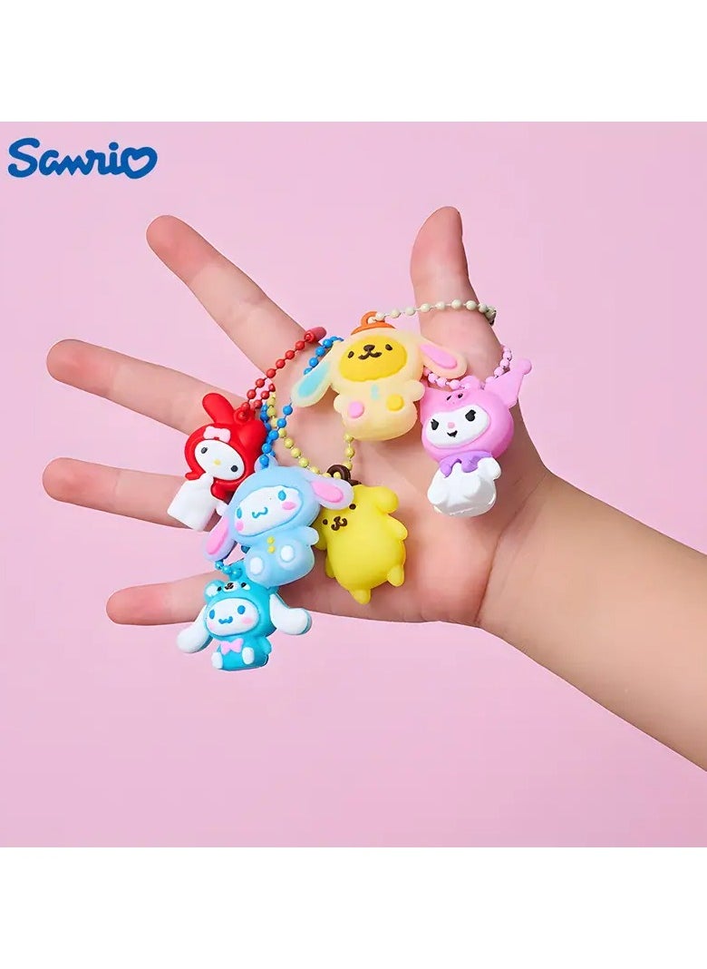 kuromi - Sanrio Hidden Keys Set of 40 New 3D Characters kuromi Hello Kitty Four Large Soft Rubber kuromi Keychains - Image 1