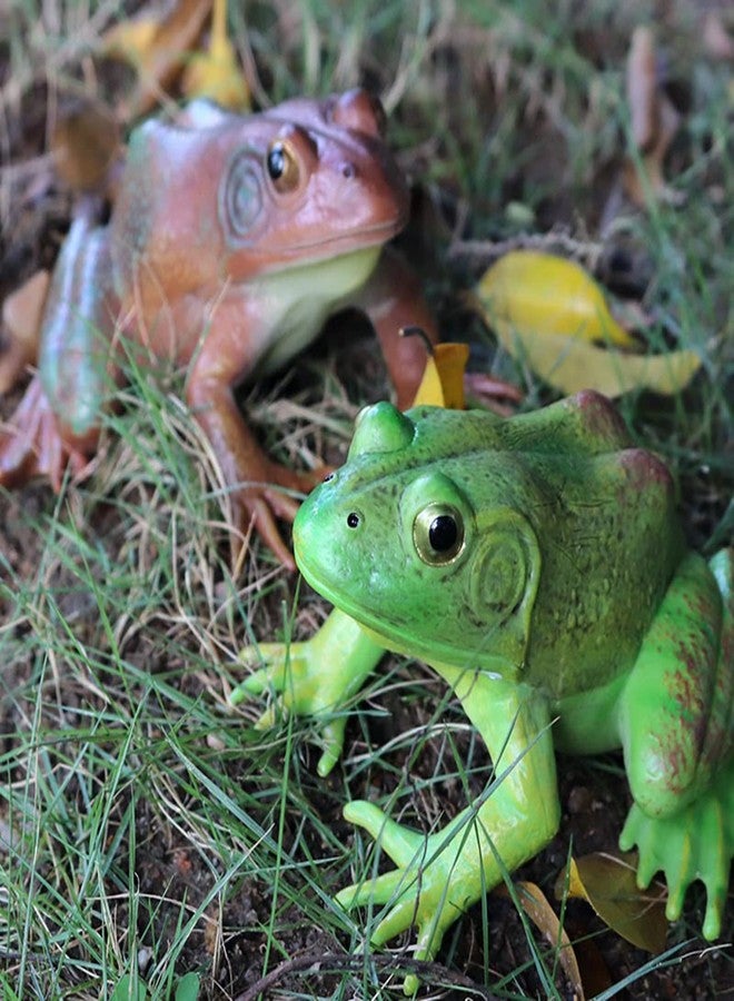 SCAHOW Realistic Tree Frog Figure Plastic Hand Painted Bullfrog Figurine Educational Rubber Animal Model Toys for Kids Children - Image 2