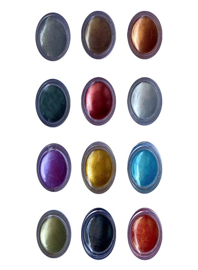 Vozwa Shining Eyeshadow Shimmer Dust,Multicolor, (12 Pcs) Shimmery Finish - Image 1