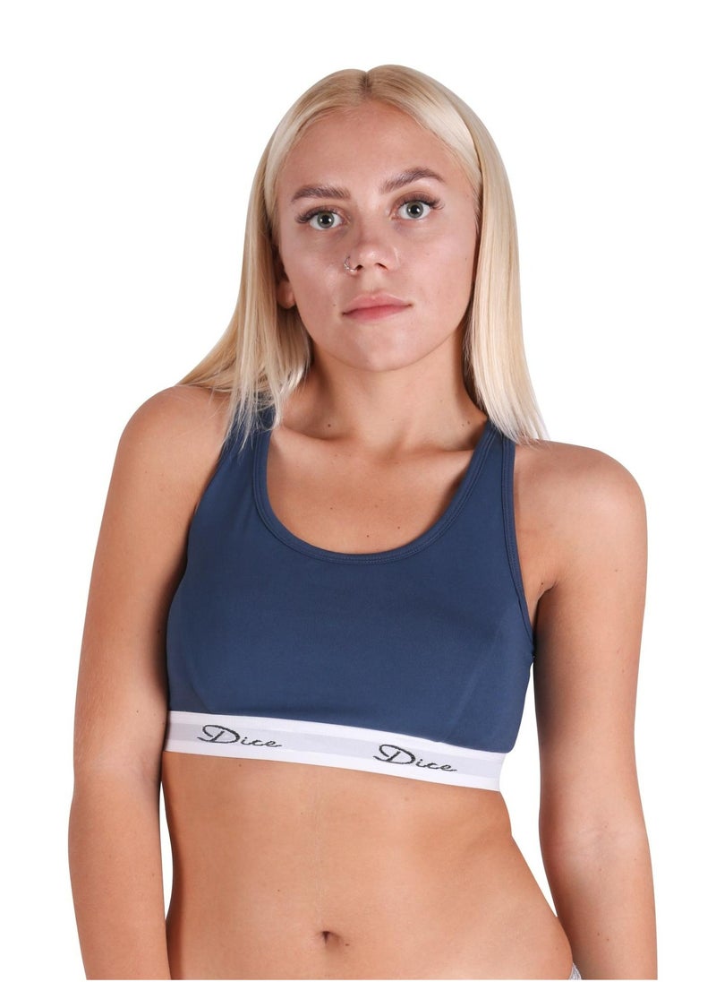 DICE Pack of 2 Cross Back Cotton Non Padded Sport Bra  - Image 2