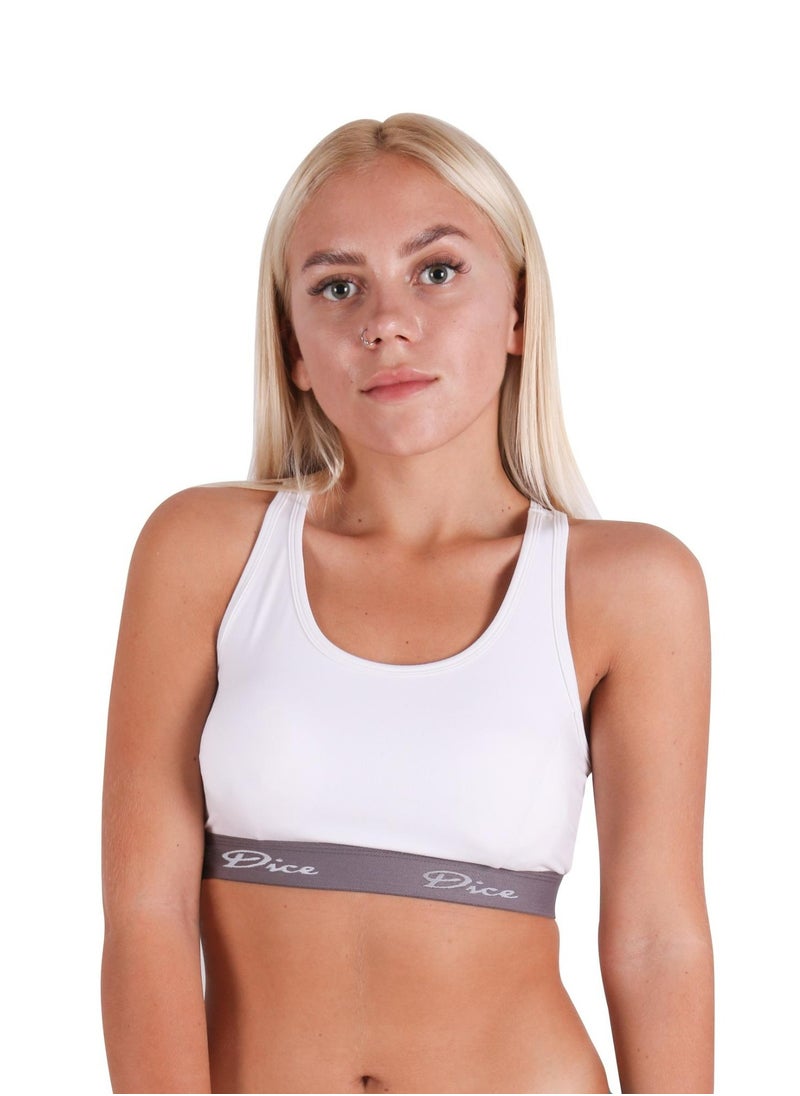 DICE Pack of 2 Cross Back Cotton Non Padded Sport Bra  - Image 5