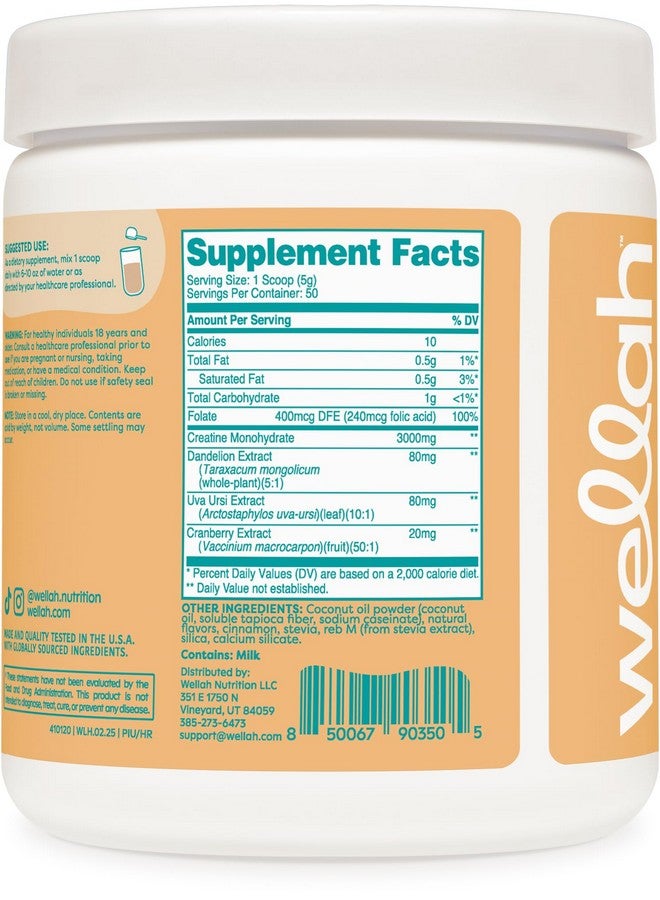 Wellah Pump-It-Up Creatine Horchata Flavored (50 Servings) - Creatine Monohydrate with Dandelion, Uva Ursi, & Cranberry Extract - Image 4