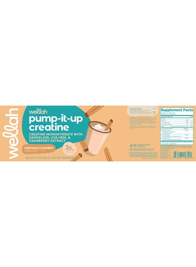 Wellah Pump-It-Up Creatine Horchata Flavored (50 Servings) - Creatine Monohydrate with Dandelion, Uva Ursi, & Cranberry Extract - Image 5