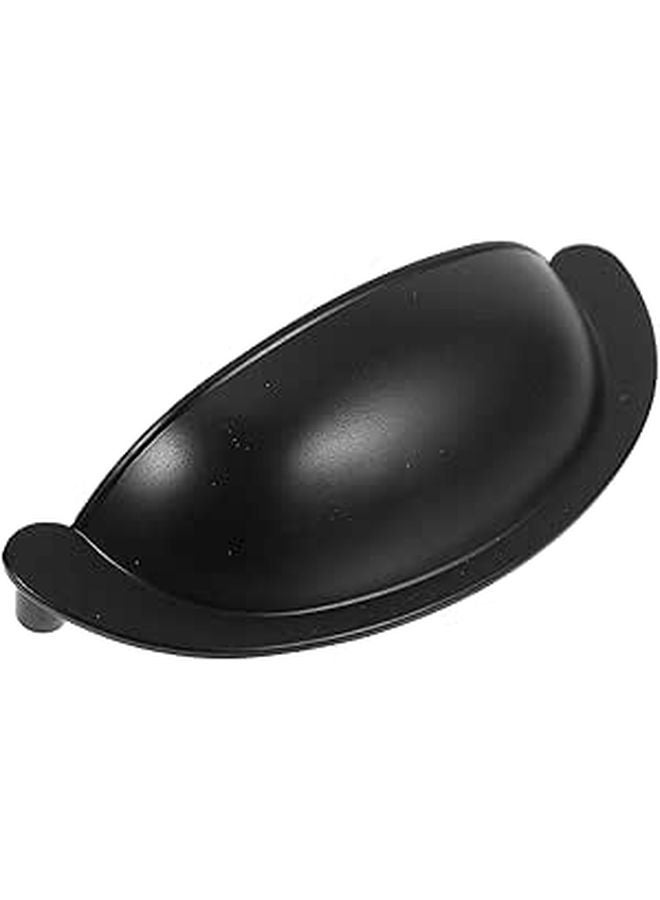 Black Semi Circle Drawer Pulls Rustic Cabinet Handles For Kitchen Dresser Replacement - Image 1