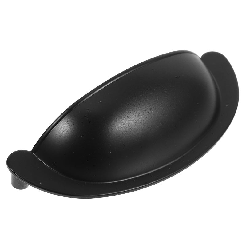 Black Semi Circle Drawer Pulls Rustic Cabinet Handles For Kitchen Dresser Replacement - Image 2